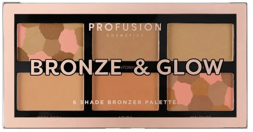 Profusion Cosmetics Profusion 6 Shade Bronzer Palette Bronze & Glow, 15.6 g