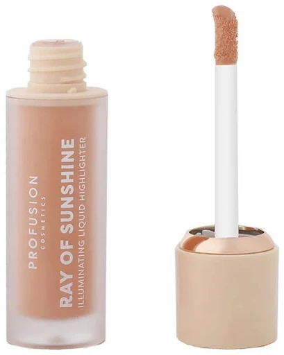 Profusion Cosmetics Ray Of Sunshine Natural Glow Liquid Highlighter Golden Hour For Face, 4 ml