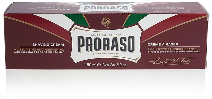 Proraso Red Line Shaving Cream Odą maitinantis skutimosi kremas, 150 ml