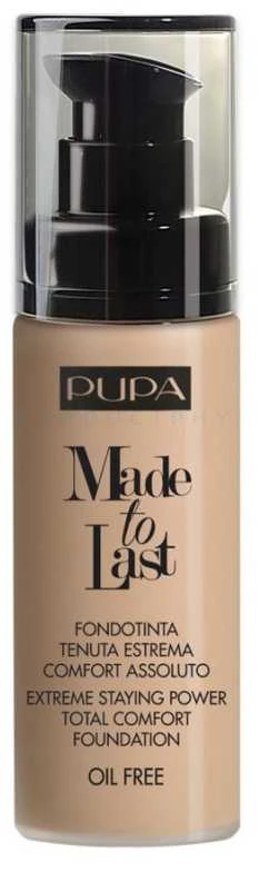 Pupa Milano Pupa Made To Last Total Comfort Foundation SPF10 #040 Medium rusvai gelsvas, 30 ml