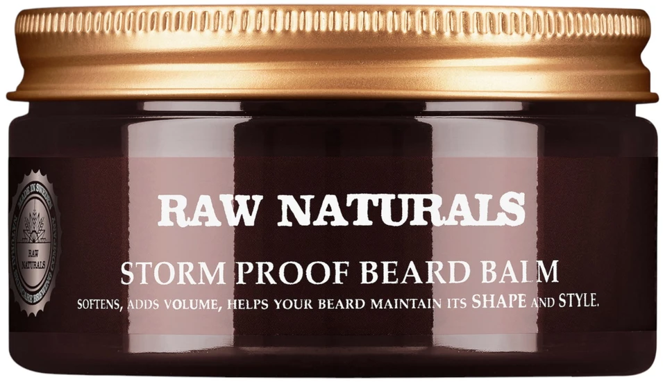 „Raw Naturals Storm Proof“ 100 % veganiškas minkštinamasis barzdos balzamas, 100 ml