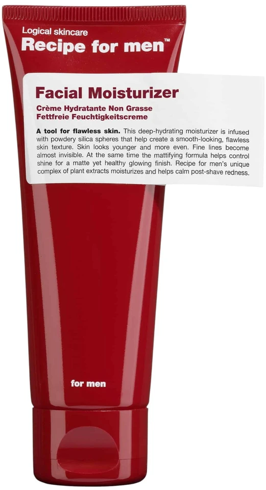„Recipe For Men“ veido drėkiklis „Deep Hydration Kreminis“ veidui, 75 ml