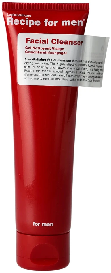 Recipe For Men Receptas vyrams Veido Valiklis Gaivinamasis Valomasis Gelis Veidui, 100 ml
