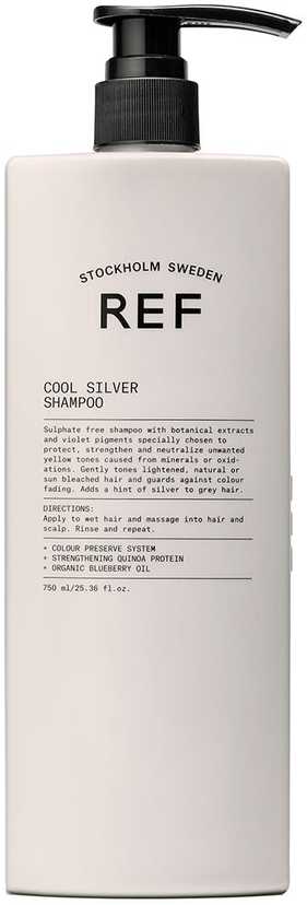 Ref Stockholm Cool Sidabrinis Sulfates-Free Hair Šampūnas Neutralising Warm Tones, 750 ml