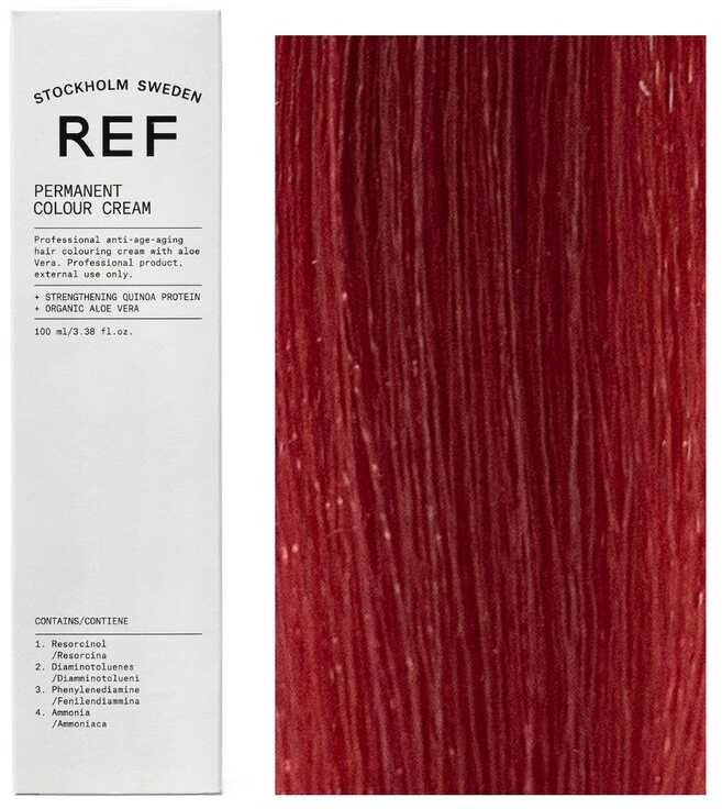 Ref Stockholm REF Permanent Colour 8.66 Intense Raudona Light Skirtas šviesiems plaukams, 100 ml