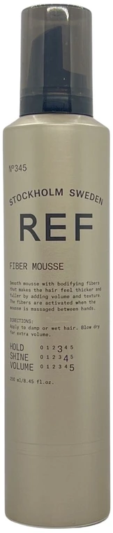 REF Volume & Bodifying No.345 Veganiškos plaukų formavimo putos, suteikiančios apimties ir tekstūros, vidutinės fiksacijos, 250 ml