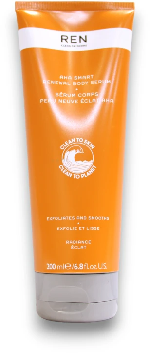 Ren Clean Skincare REN Clean Veido priežiūrai švytėjimo suteikiantis AHA Smart Renewal Losjonas kūnui moterims, 200 ml