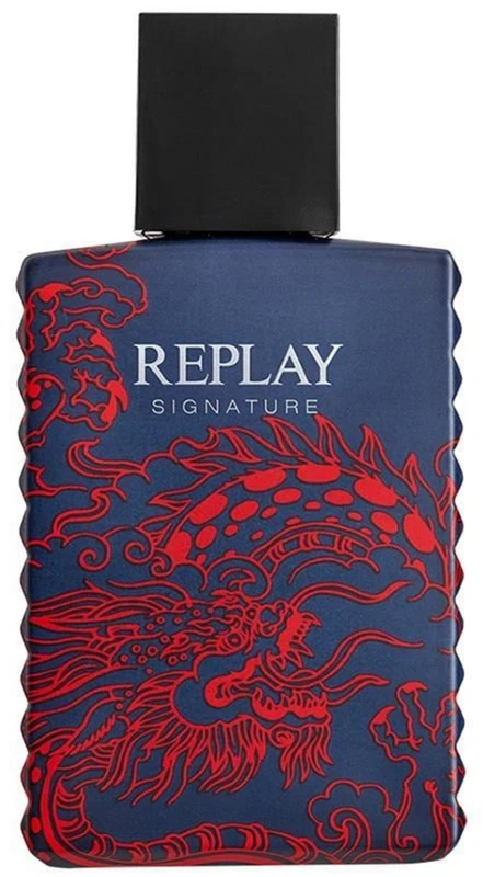 Replay Signature Raudona Dragon EDT tualetinis vanduo vyrams, 50 ml