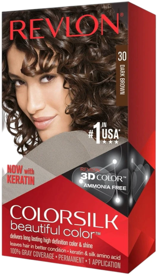 "Revlon Colorsilk" be amoniako 20 tamsiai ruda