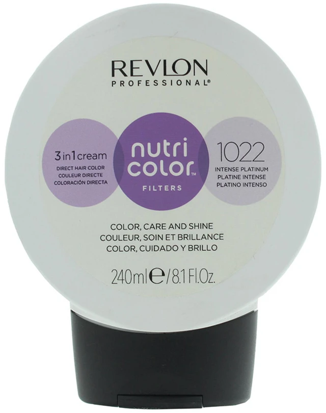 Ilgalaikiai plaukų dažai Revlon Nutri Color 1022 Platina, 240 ml