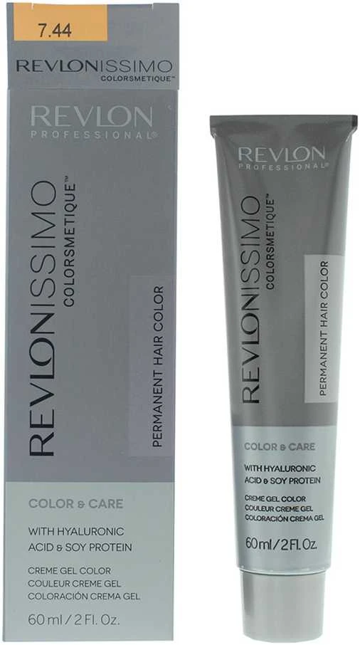 Revlon Revlonissimo Colorsmetique Permanent Hair Dye 7.44 Medium Intensive Copper Skirtas šviesiems plaukams, 60 ml