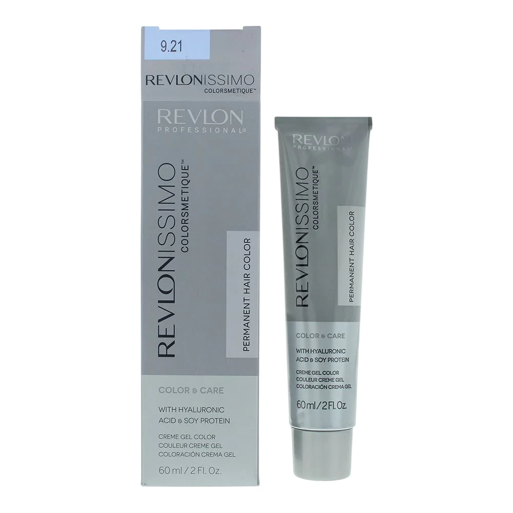 Revlon Revlonissimo Colorsmetique Permanent Hair Dye 9.21 Very Light Iridescent Ash Skirtas šviesiems plaukams, 60 ml
