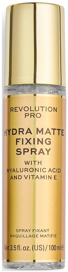 Revolution Pro Hydra-Matte hialurono rūgšties matinį poveikį turintis makiažo fiksatorius, purškiklis, 100 ml