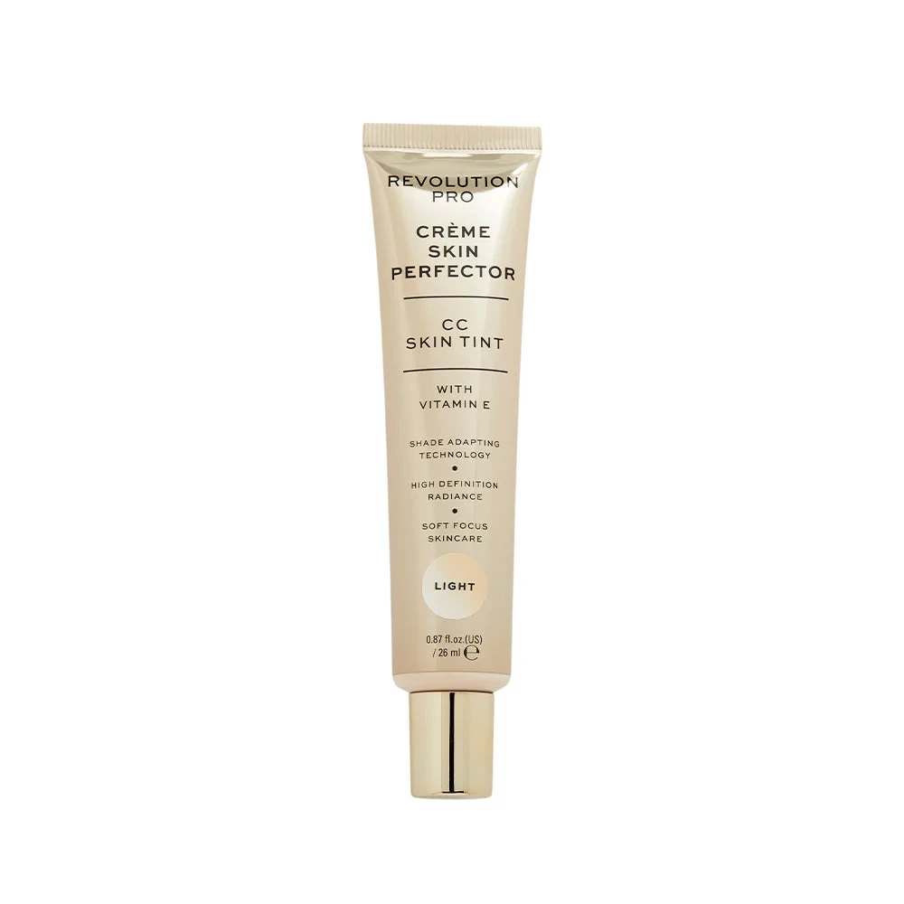 „Revolution Pro Perfect Skin Tint“ atspalvis su vitaminu E, natūralus spindesys, CC kreminis šviesus, 26 ml