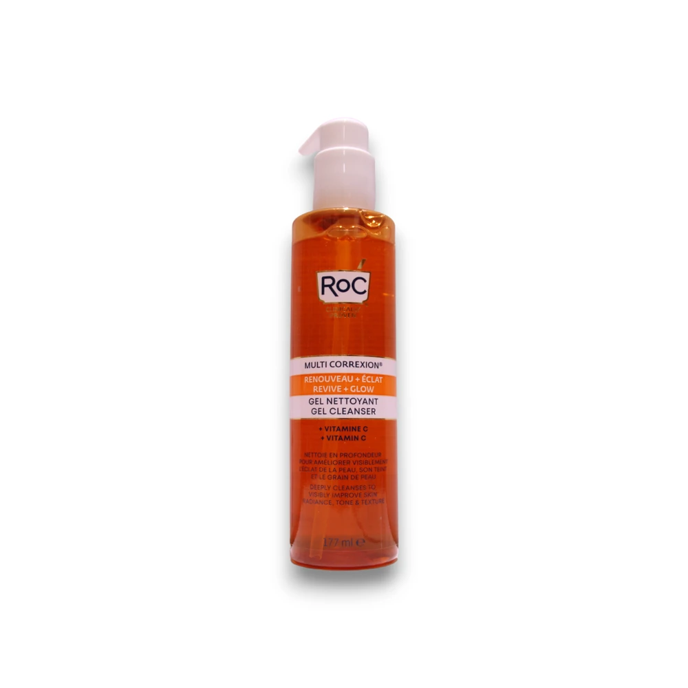 ROC Multi Correxion Revive & Glow Vitamin C spindesio suteikiantis gelinis veido prausiklis, 177 ml