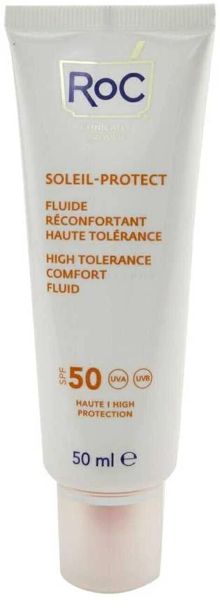 Roc Soleil-Protect High Tolerance Comfort Fluid SPF 50+ apsauginis fluidas nuo saulės veidui, 50 ml
