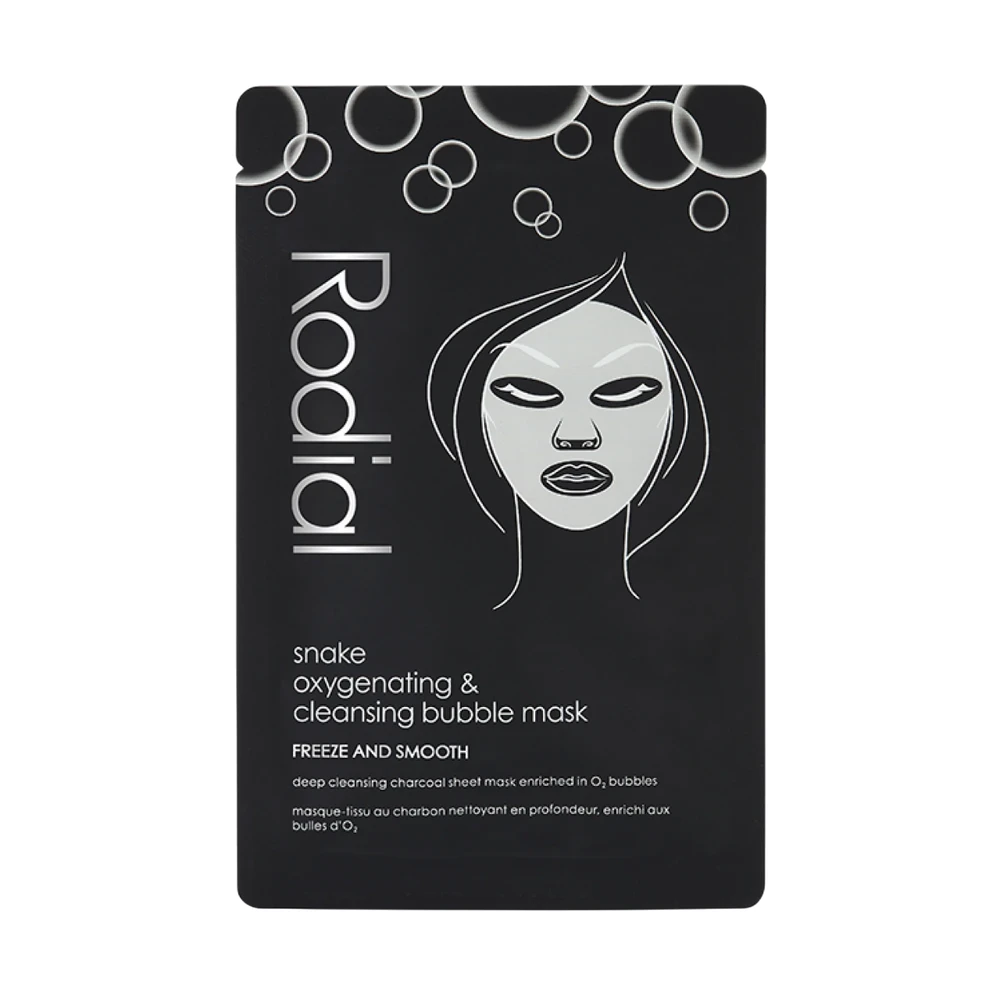 Rodial Snake Bubble Mask deguonies suteikianti ir valanti burbulinė lakštinė veido kaukė, 22 g