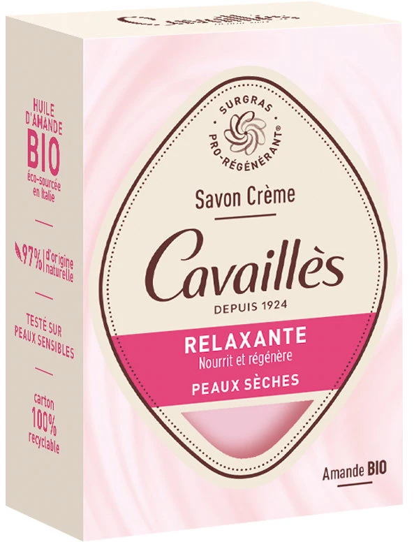 „Roge Cavailles“ regeneruojantis migdolų muilo gabalėlis, maitinantis ir atkuriantis, 100 g