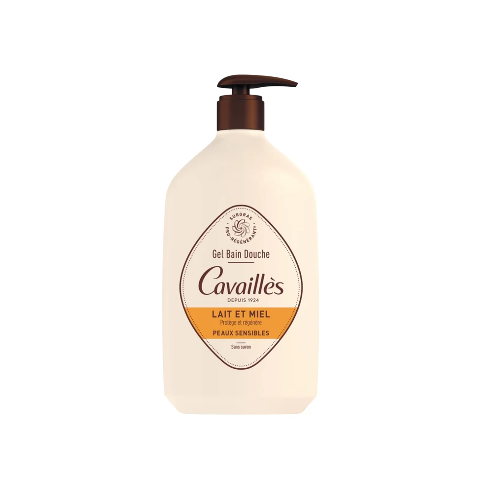 Roge Cavailles Milk & Honey drėkinantis ir regeneruojantis pienas voniai, 1000 ml