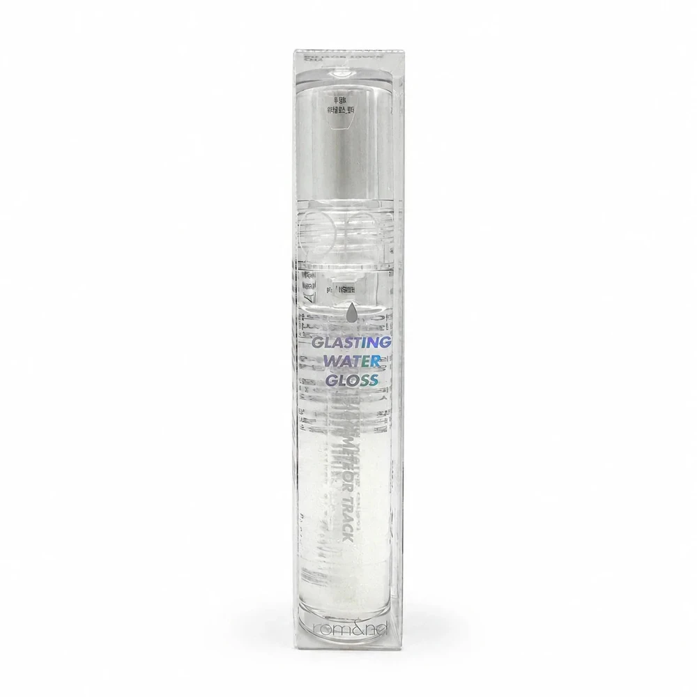 „Rom&nd Glasting Vanduo Gloss 00“ meteorų takelis, 4,3 g