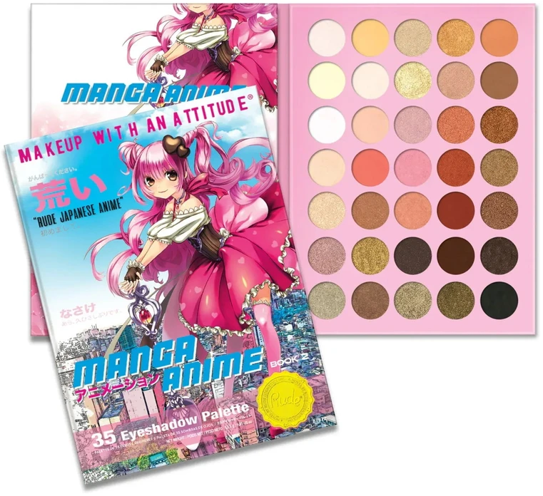 Rude Cosmetics Manga Anime Book 2 Eyeshadow Palette 35 Shades