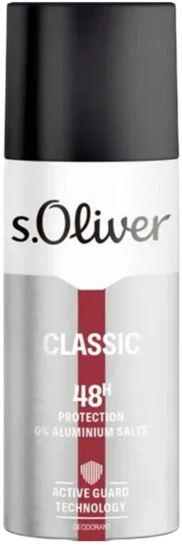s.Oliver S. Oliver Classic Hydrating 48H Dezodorantas Purškiklis For Men, 150 ml