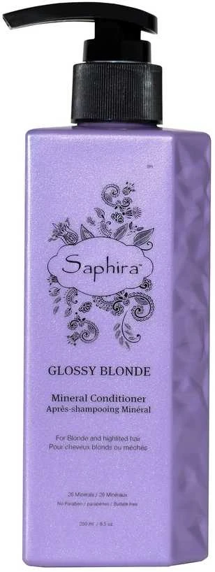 Kondicionierius šviesiems plaukams Saphira Glossy Skirtas šviesiems plaukams Conditioner SAFGBC4, 1000 ml