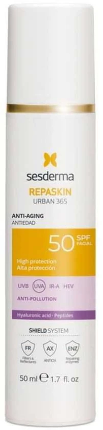 Sesderma Repaskin Urban 365 Apsauginis veido kremas su SPF50, 50 ml
