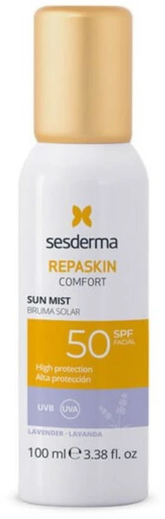 Sesderma Repaskin Confort Mist Sun Mist Spf50 Lavender veido dulksna nuo saulės 100ml