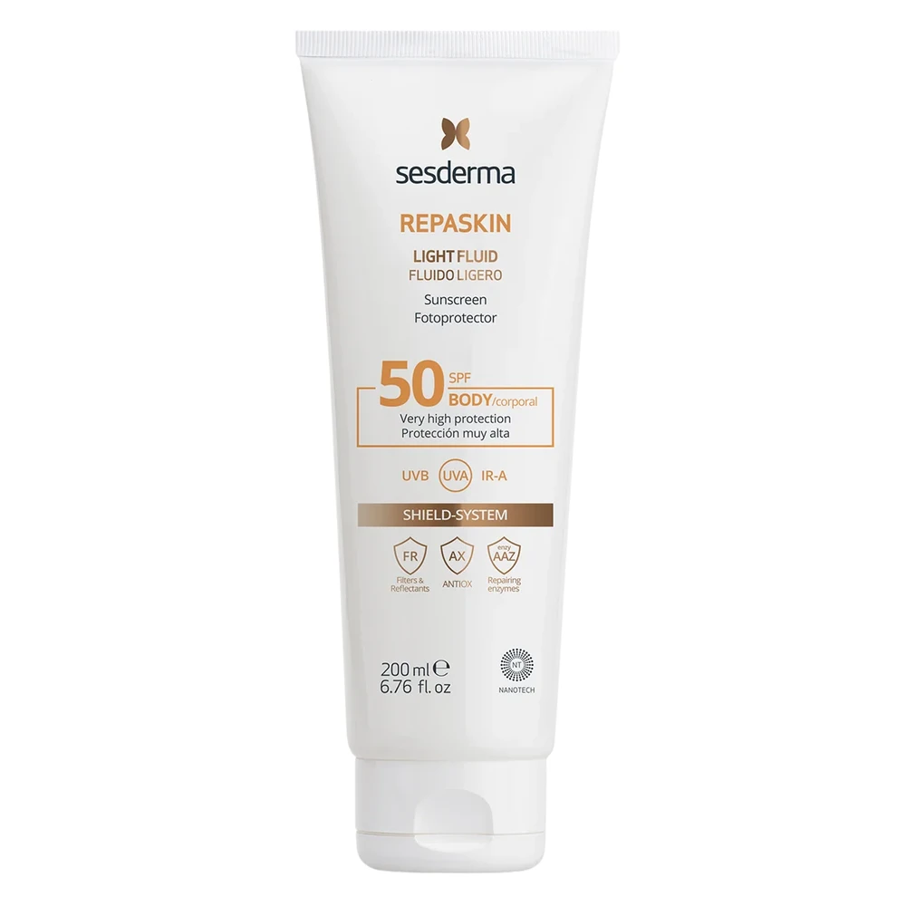 Sesderma repaskin spf50 apsauginis fluidas nuo saulės, 200 ml
