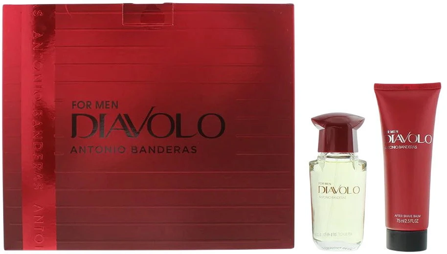 Set Antonio Banderas: „Diavolo“ Eau De Toilette vyrams, 50 ml + „Diavolo“ raminantis balzamas po skutimosi, 75 ml
