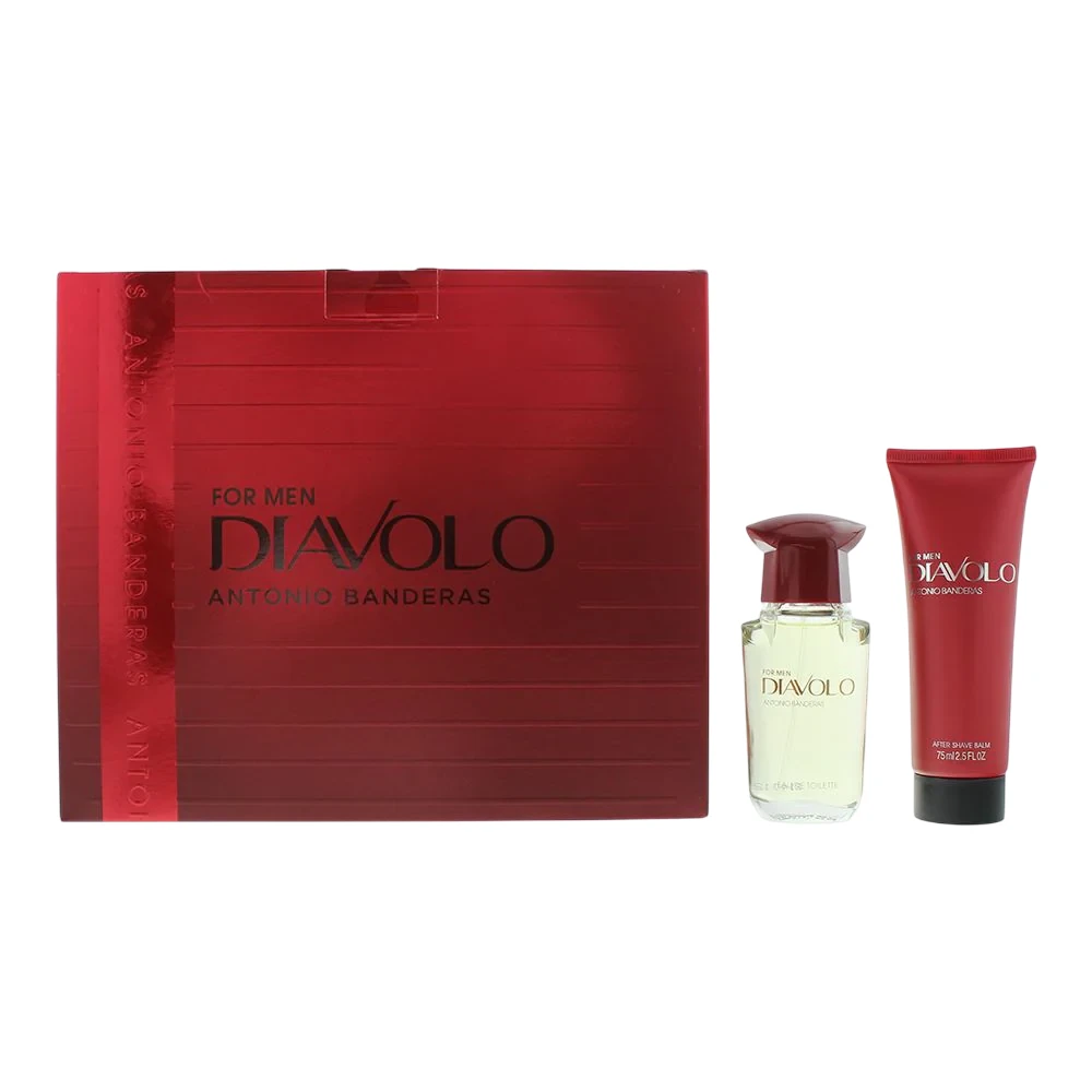 Set Antonio Banderas: „Diavolo“ Eau De Toilette vyrams, 50 ml + „Diavolo“ raminantis balzamas po skutimosi, 75 ml