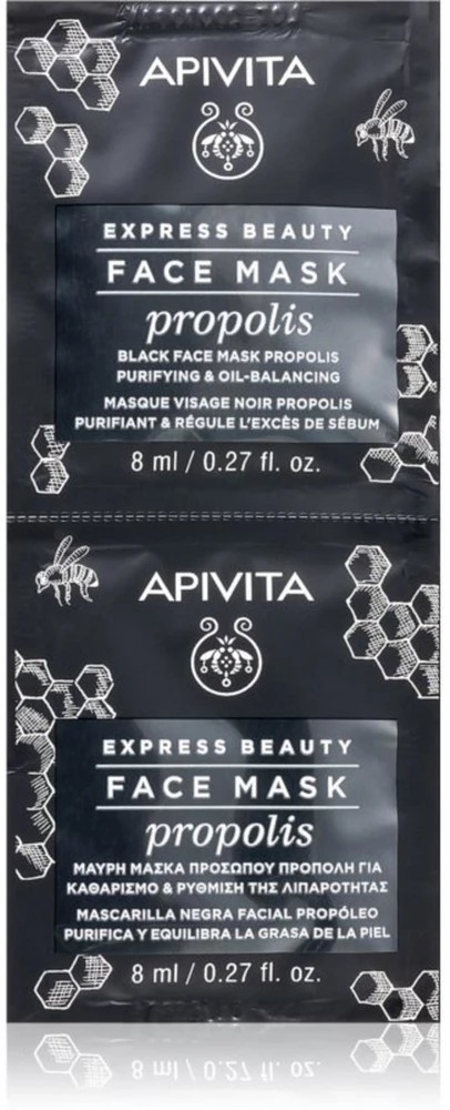 "Apivita" kaukė riebiai odai su propoliu 2x8ml