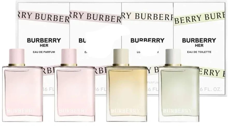 Set Burberry: Burberry Her Eau De Parfum For Women, 2 vnt., 5 ml + Burberry Her Eau De Toilette For Women, 5 ml + Her London Dream Eau De Parfum For Women, 5 ml
