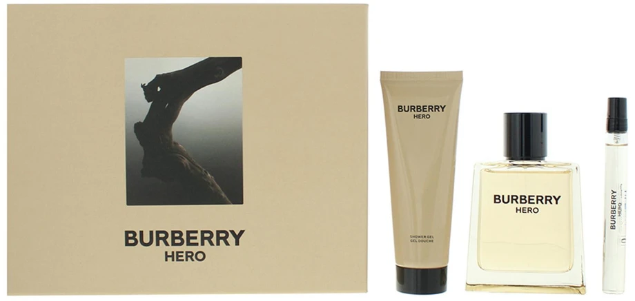 Set Burberry: Hero Eau De Toilette For Men, 100 ml + Hero Eau De Toilette For Men, 10 ml + Hero Dušo želė For All Skin Types, 75 ml