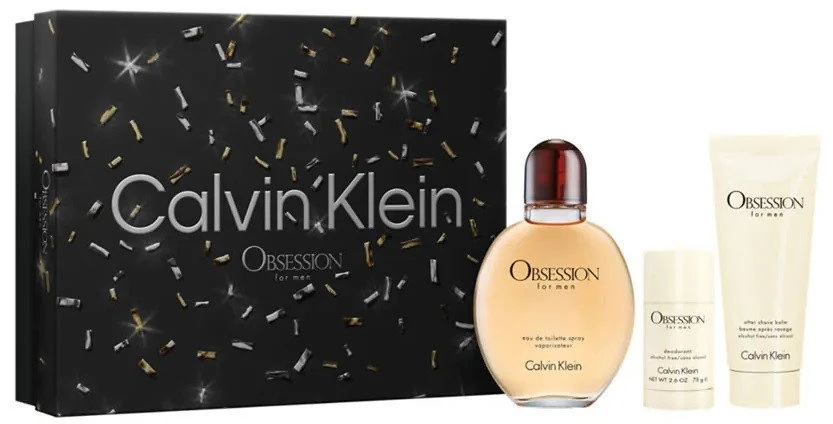 Calvin Klein CK RINKINYS (OBSESSION (M) EDT/S 125ml + BALZAMAS PO SKUTIMAS 100ml + DEO STICK 75G