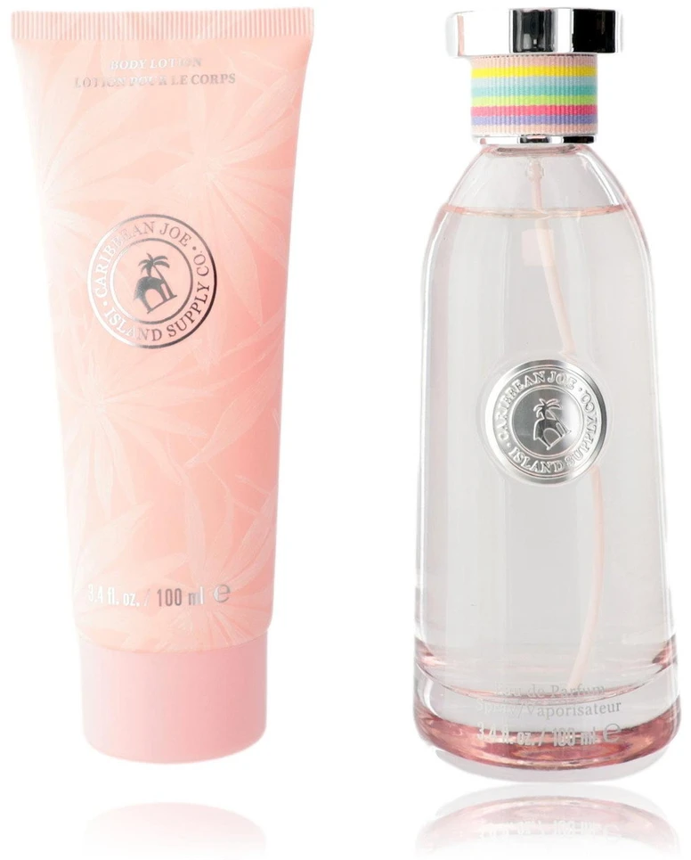 Set Caribbean Joe: Island Supply Paradise Isle Eau De Parfum For Women, 100 ml + Island Supply Paradise Isle Hydrating Losjonas kūnui, 100 ml