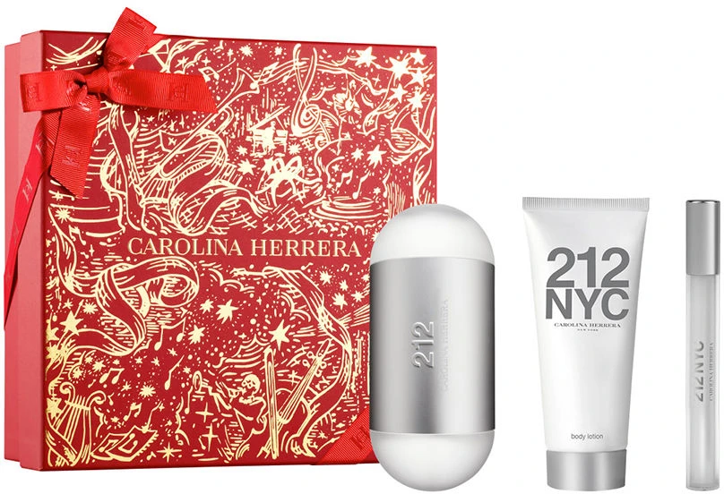 Carolina Herrera 212 Nyc Eau De Toilette Purškiklis, 100 ml Set 3 Pieces