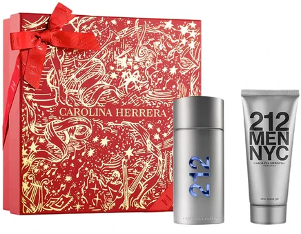 Set Carolina Herrera: 212 NYC Eau De Toilette For Men, 100 ml + 212 NYC After-Shave Balm, 100 ml