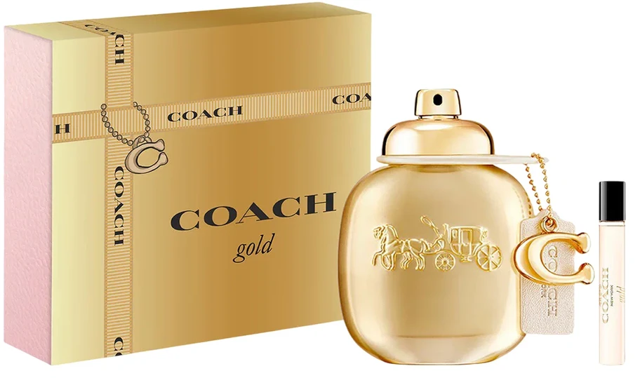 Set Coach: Gold Eau De Parfum For Women, 50 ml + Gold Eau De Parfum For Women 7.5 ml