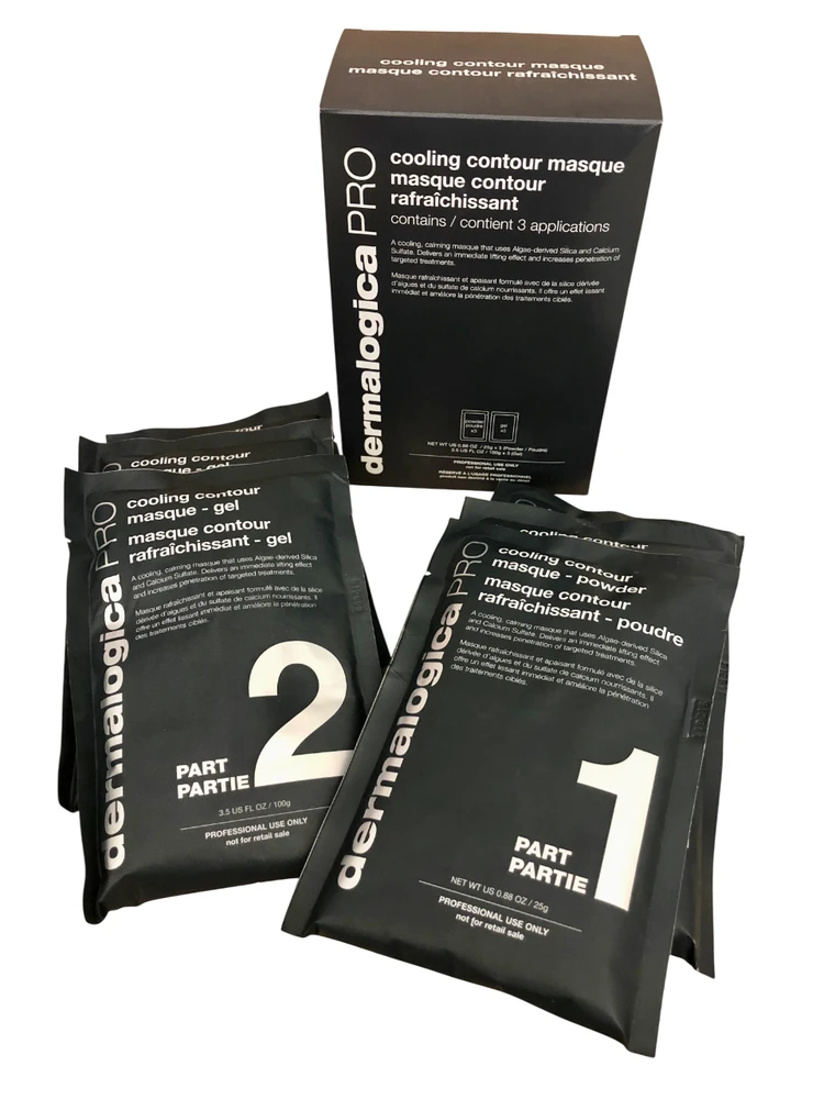Rinkinys „Dermalogica“: „Pro Lifting“ gelinė veido kaukė, 3 vnt., 100 g + „Pro Lifting“ pudros kaukė veidui, 3 vnt., 25 g