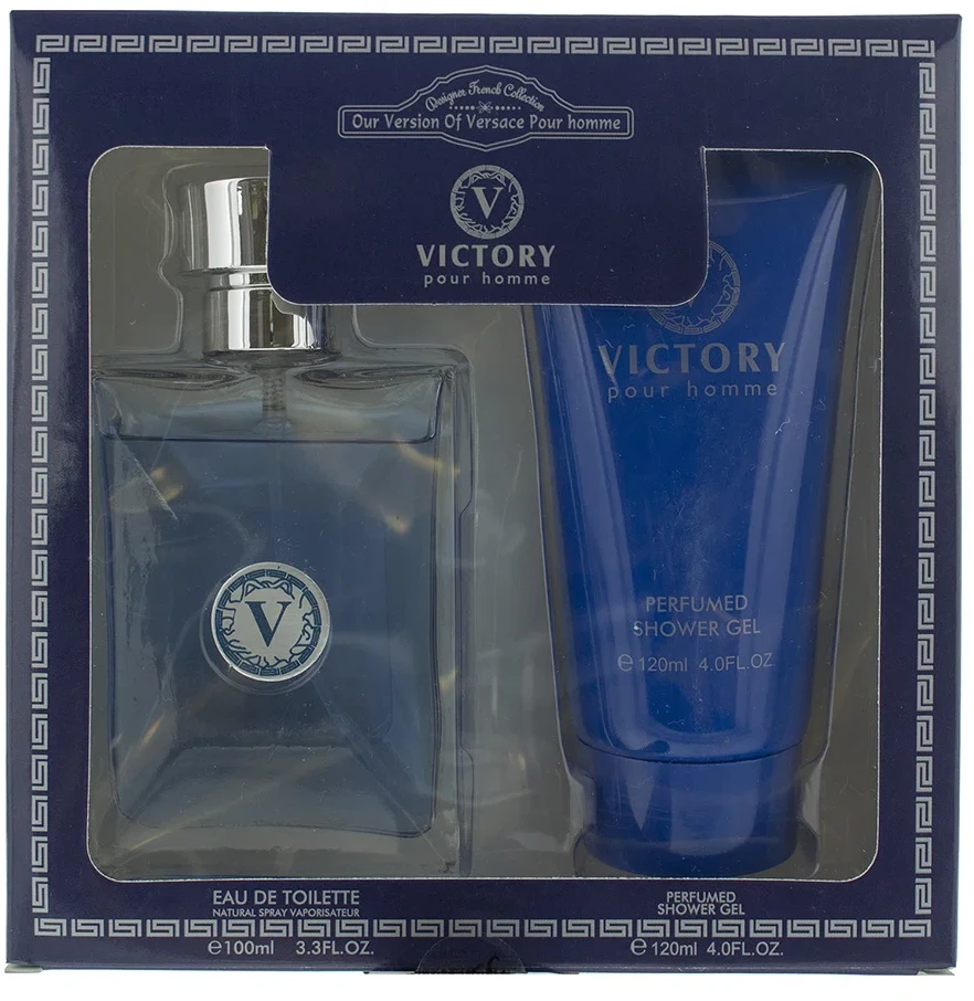 Rinkinys Designer French: „Victory“ tualetinis vanduo vyrams, 100 ml + „Victory“ dušo želė, 120 ml