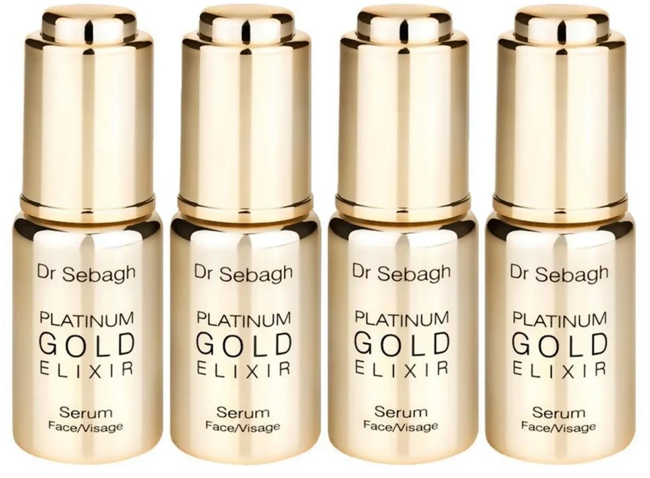 Dr Sebagh Platinum Gold Eliksyras Serum - odmładzające serum do twarzy 4x10ml