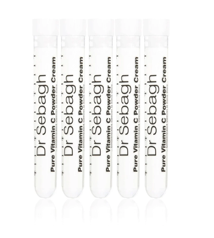 Set, Dr Sebagh, Pure Vitamin C Powder Kreminis, Revitalising, Kreminis, For Face, 5 pcs, 1.95 g