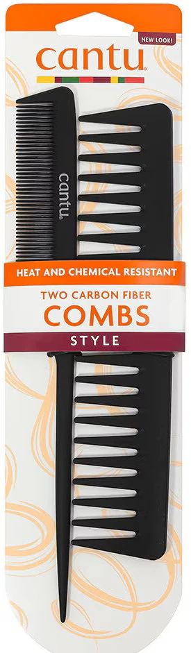 Set Duo Cantu Cantu Styling Hair Plastic Šukos Juodas, 2 vnt.