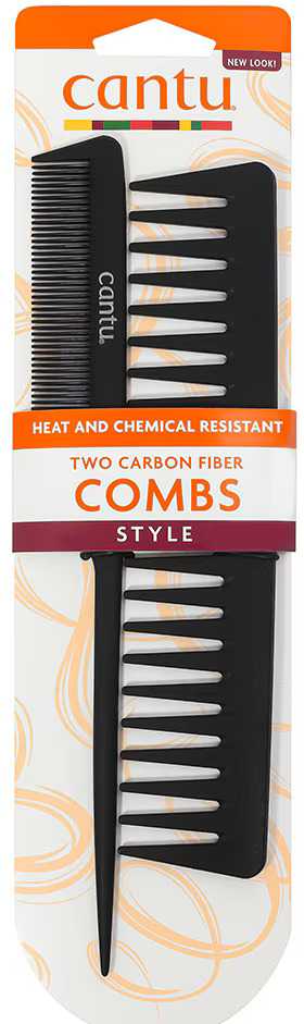 Set Duo Cantu Cantu Styling Hair Plastic Šukos Juodas, 2 vnt.