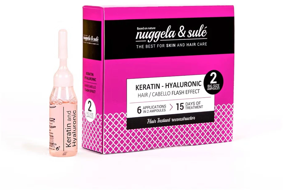 Nuggela Amp Sule "Nuggela - Sulé Keratin Hyaluronic Ampoules" Ampulės plaukams su keratinu Pack 2x
