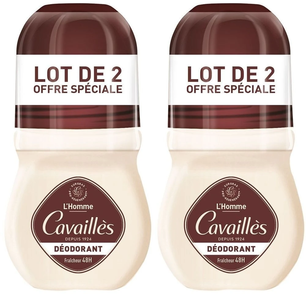 Set Duo Roge Cavailles L'Homme 48h Protection Dezodorantas Roll-On For Men, 2 vnt., 50 ml