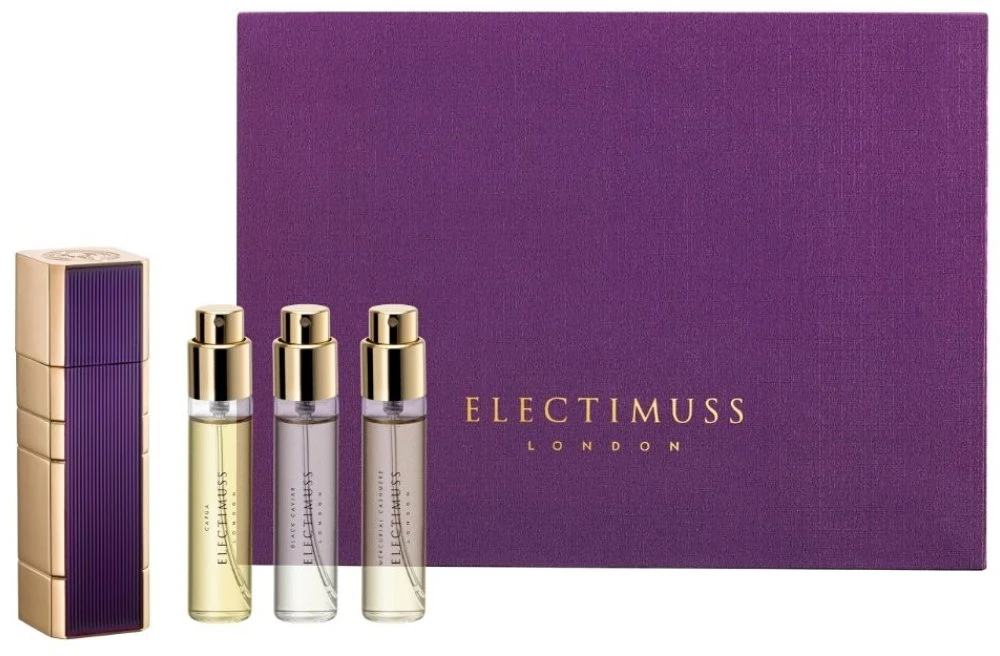 Rinkinys „Electimuss“: „Nero Collection“ – „Juodas Caviar Parfum Unisex“, 10 ml + „Nero Collection“ – „Capua Parfum Unisex“, 10 ml + „Nero Collection“ – „Mercurial Cashmere Parfum Unisex“, 10 ml