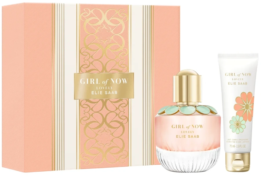 Rinkinys Elie Saab: „Girl Of Now Lovely“ kvepalai moterims, 50 ml + „Girl Of Now Lovely Hydrates“ kvepalai kūnui, 75 ml